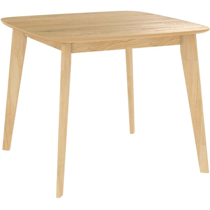 Rendez-vous Déco - Table carrée 4 personnes en bois clair naturel 90 cm - julio