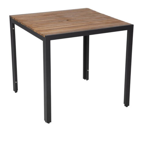 Table Carrée - Acier & Acacia - 800 mm - Bolero