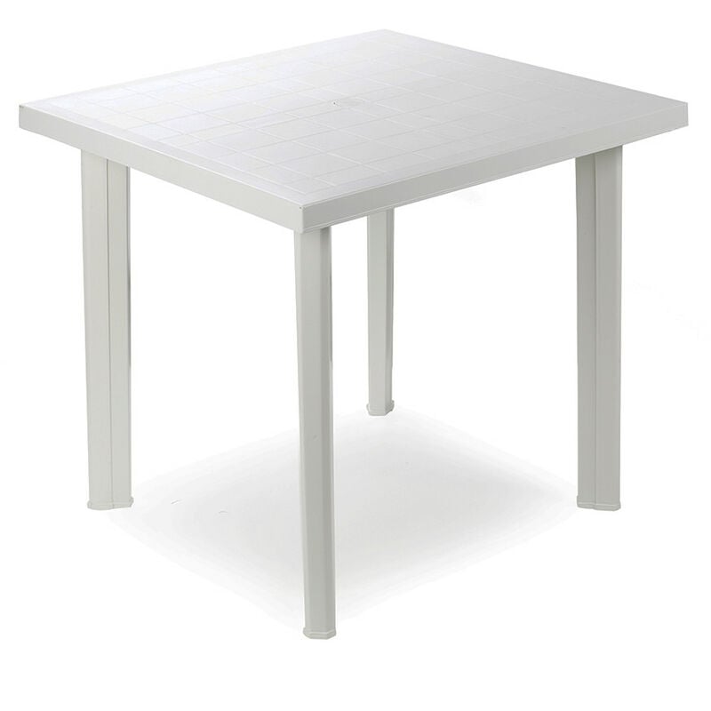 Table Carrée Pour L'extérieur. Couleur: Blanc 80x75x72cm Ipae Progarden