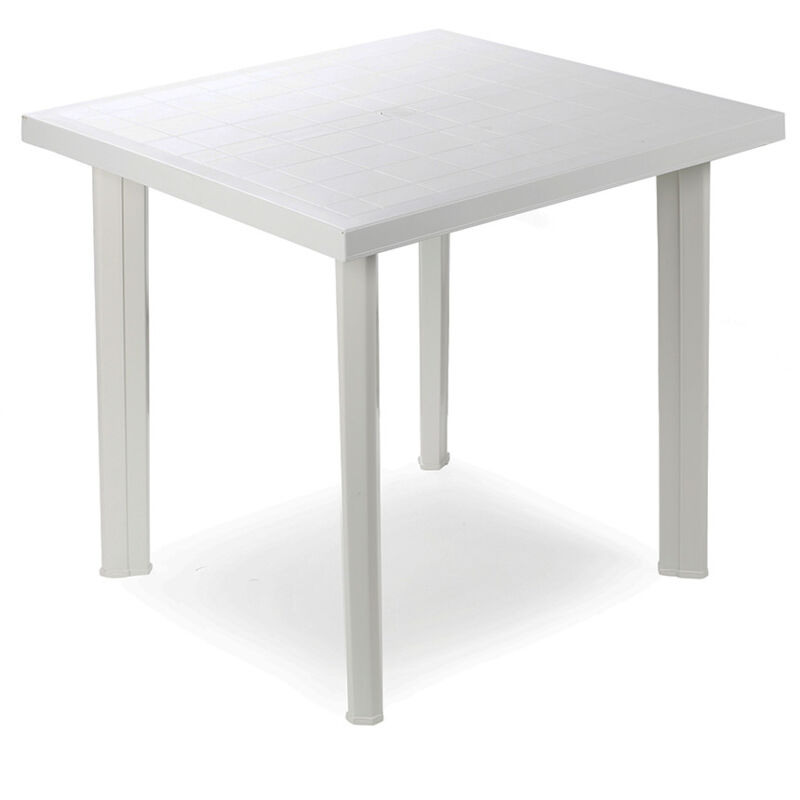 Table en plastique blanc 80x75x72h cm. Flocon