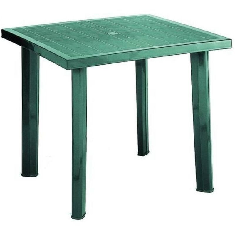 Table en plastique vert 80x75x72h cm. Flocon
