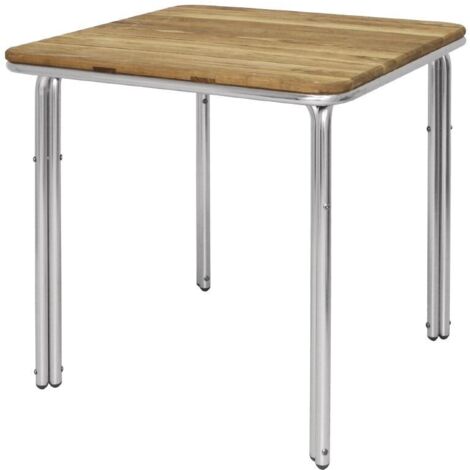 Table Carrée en Frêne et Aluminium 700 mm - Bolero