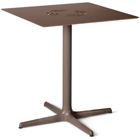 Table carrée intérieure, extérieure 70x70 chocolat TOLEDO AIRE Resol