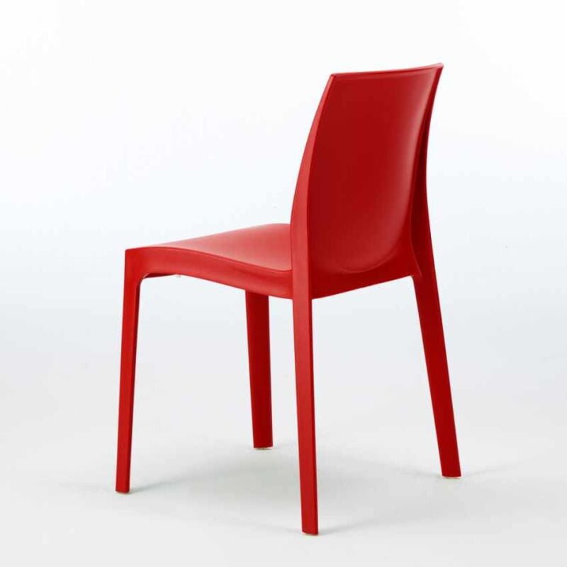 Table Carrée Noire 90x90cm Avec 4 Chaises Colorées Grand Soleil Set Extérieur Bar Café ROME PASSION Table Carrée Noire 90x90cm Avec 4 Chaises Colorées Grand Soleil Set Extérieur Bar Café ROME PASSION