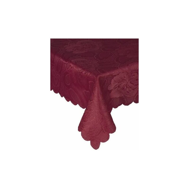 Table Cloth Damask Rose 70 x 108' Wine