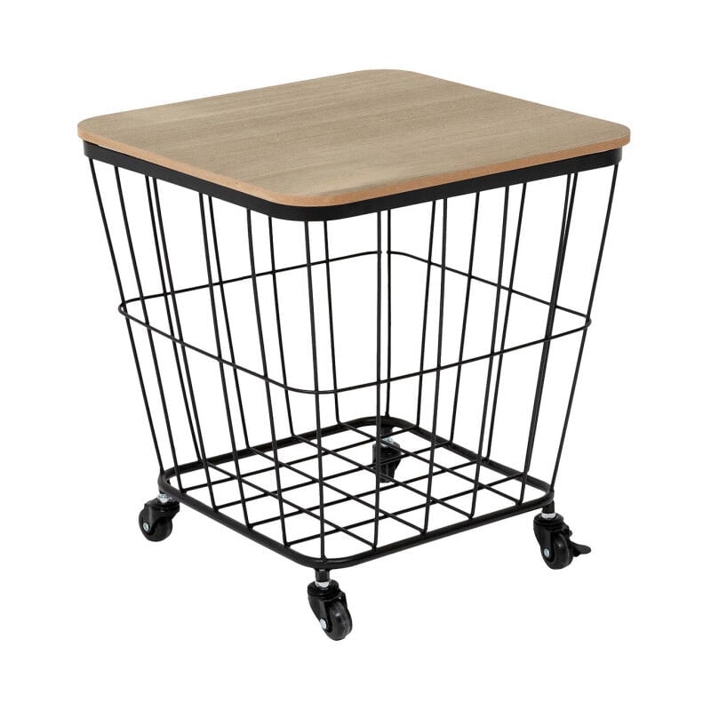 Table Coffre Grillage 'Jordi' 43cm Noir