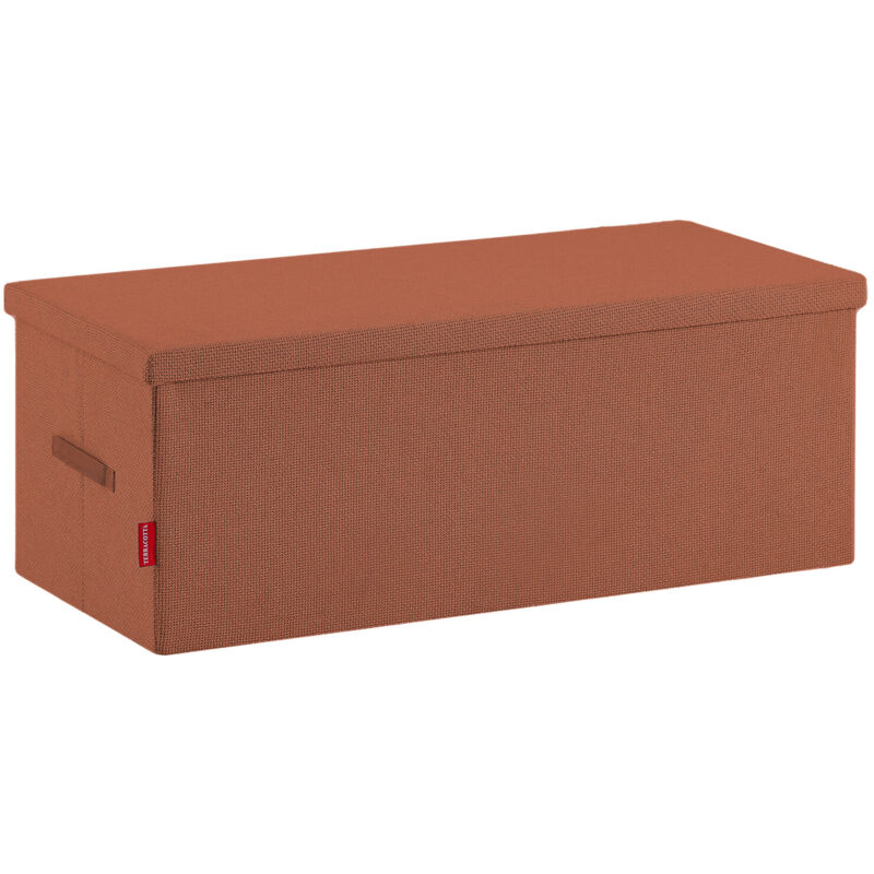 Terracotta - Table coffre Ouverture sur le dessus Intérieur et extérieur Résistant aux intempéries Style rustique 50cm x 50cm x 50cm Couleur