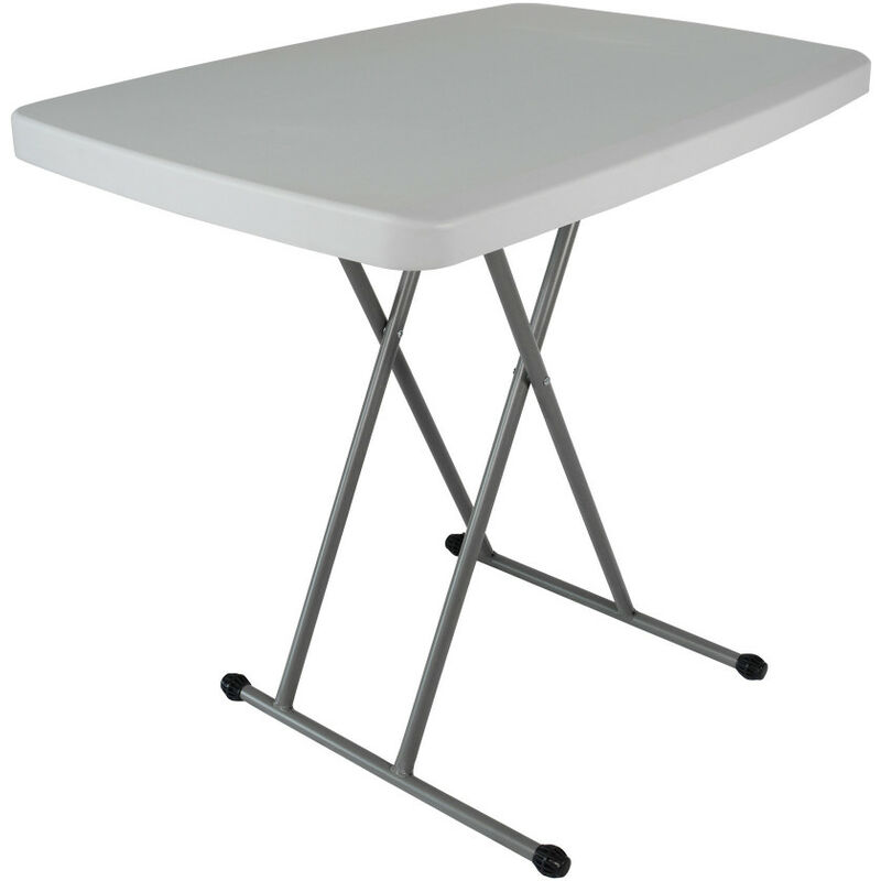 Table compacte et Pliable - Hauteur ajustable : 39, 61 et 70 cm - Table Pliante - Entretien facile - Légère - Très stable