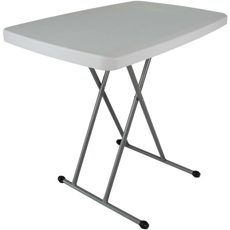 Table compacte et Pliable - Hauteur ajustable : 39, 61 et 70 cm - Table Pliante - Entretien facile - Légère -  Très stable