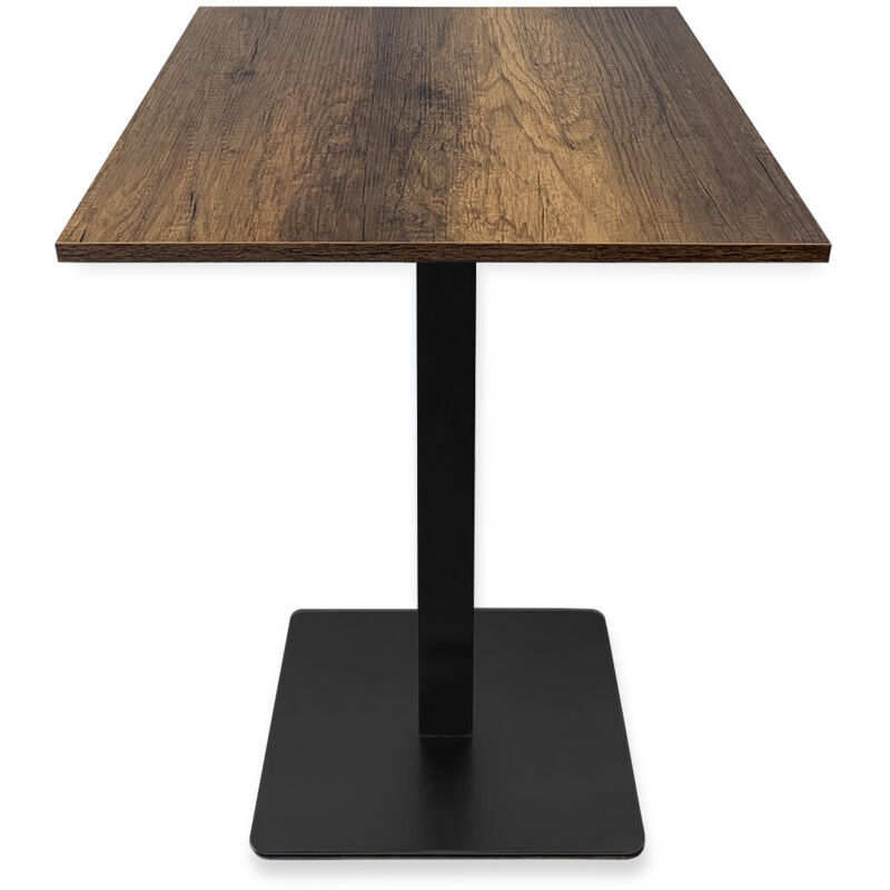 Table complète bar restaurant 60x60 cm Baroque avec pied de table noir / GOLDINOX