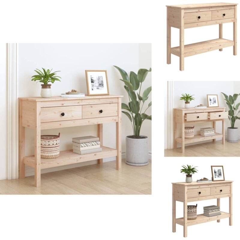 Vidaxl - Table console 100x35x75 cm Bois massif de pin - Table Basse - Meuble Entrée - Table D'appoint - Table Console - Mobilier Intérieur