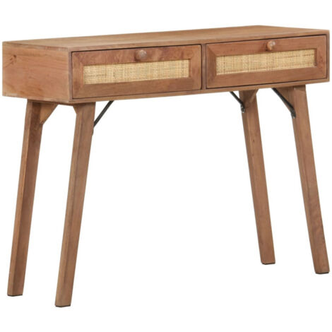 Table console 100x35x76 cm Bois de manguier massif vidaXL