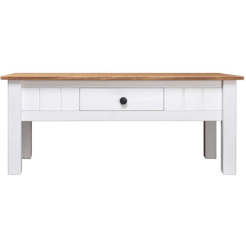 Vidaxl - Table basse Blanc 100x60x45 cm Pin massif Assortiment Panama