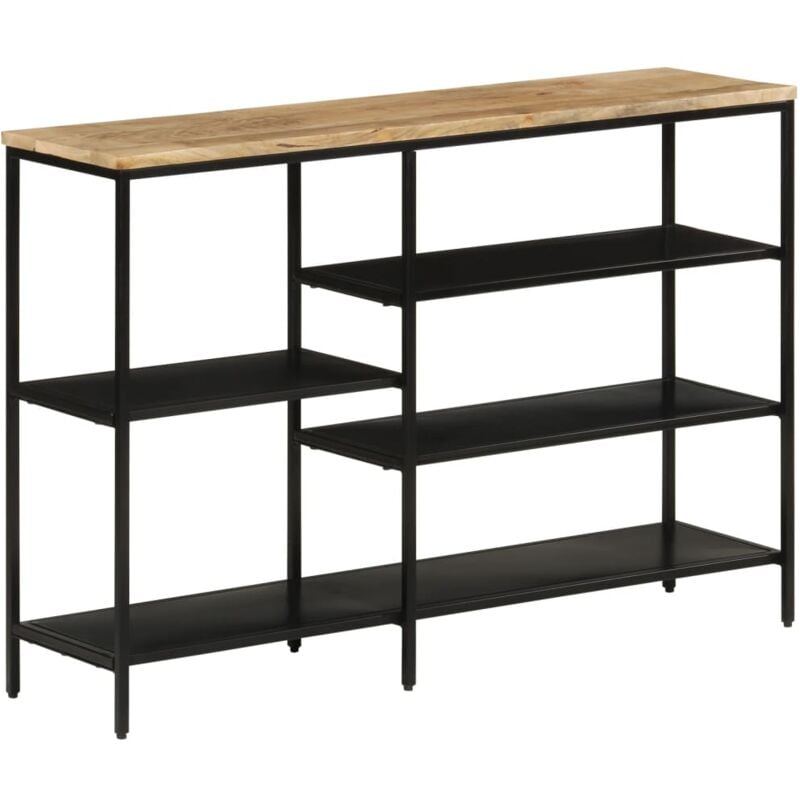 Vidaxl - Table console 110x30x75 cm bois de manguier massif brut et fer