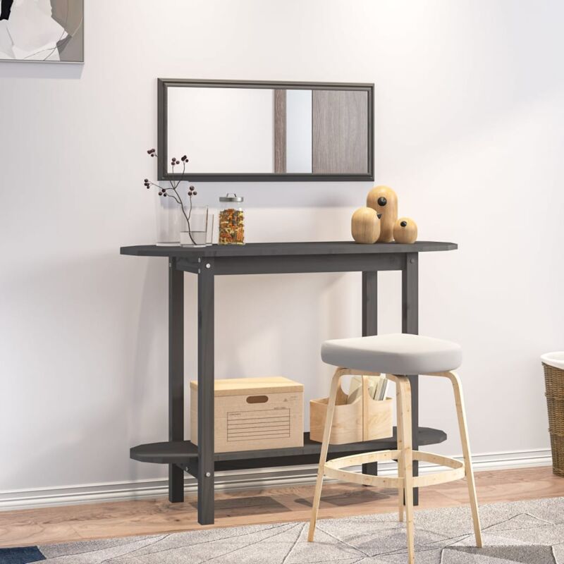Vidaxl - Table console Gris 110x40x80 cm Bois massif de pin