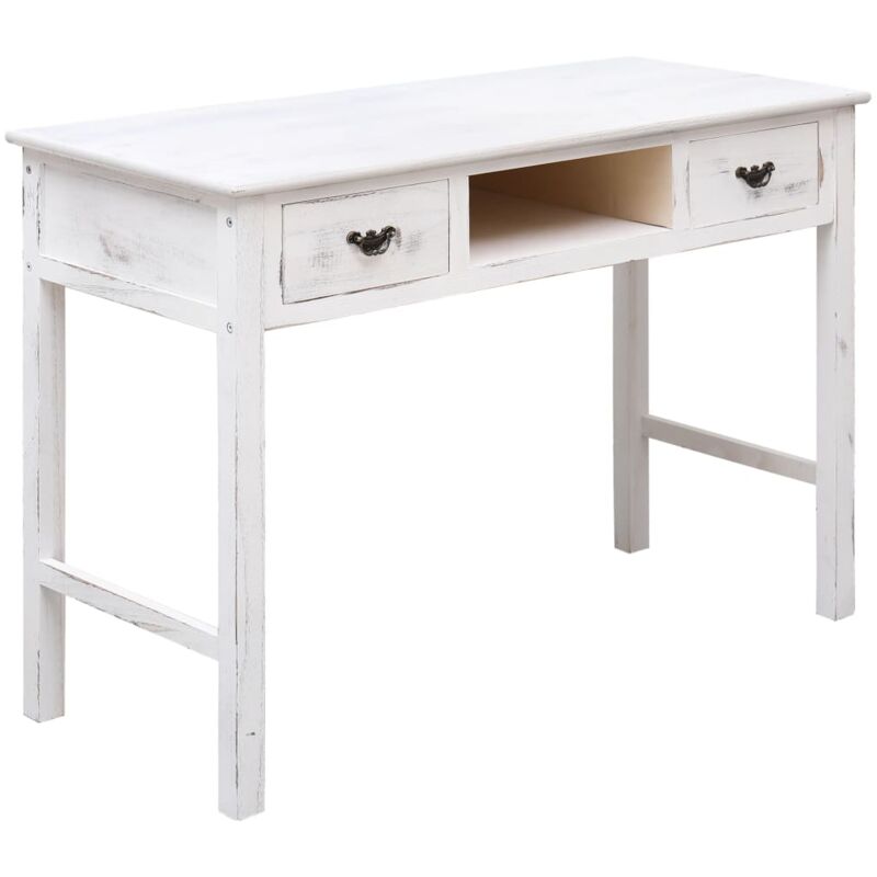 Vidaxl - Table console Blanc antique 110 x 45 x 76 cm Bois