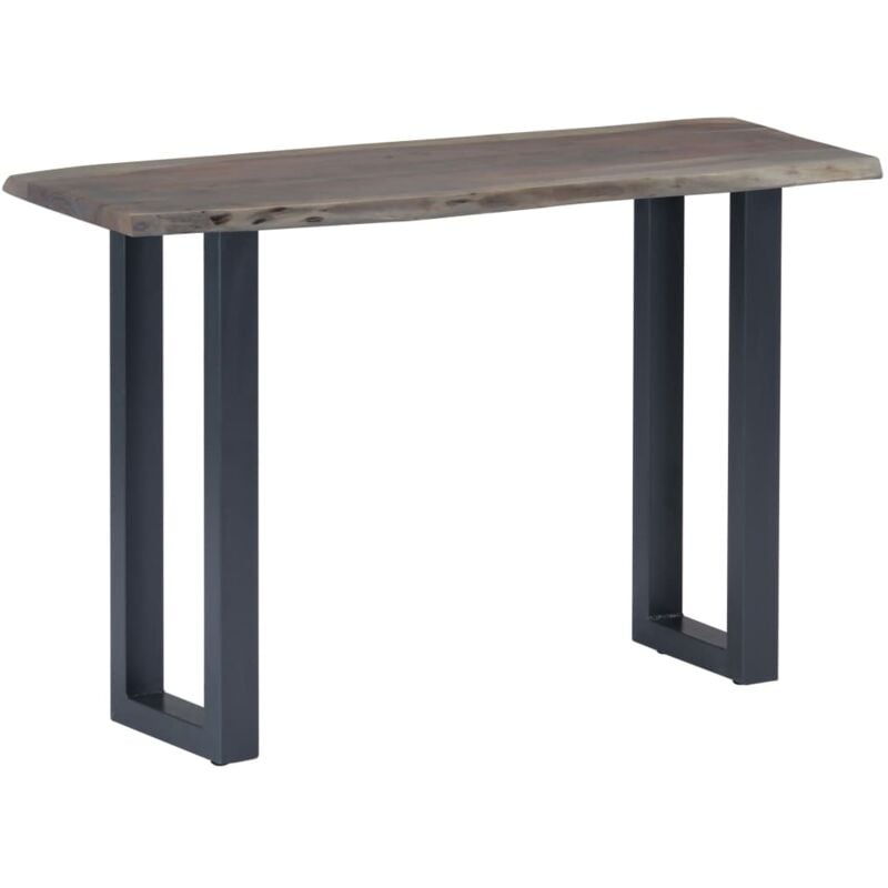 Vidaxl - Table console Gris 115 x 35 x 76 cm Bois d'acacia massif et fer