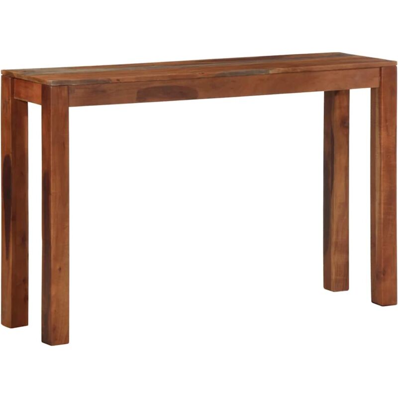 Vidaxl – Table console 120x30x76 cm en bois d'acacia massif – Dessus solide pour objets décoratifs – Finition couleur miel – Assemblage requis