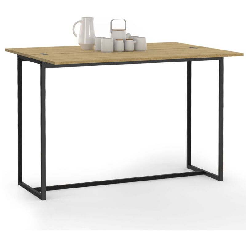 Table console 2en1 repliable 110 cm detroit 4 personnes design industriel