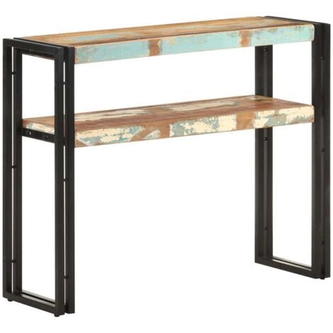 Table console 90x30x75 Bois de récupération massif