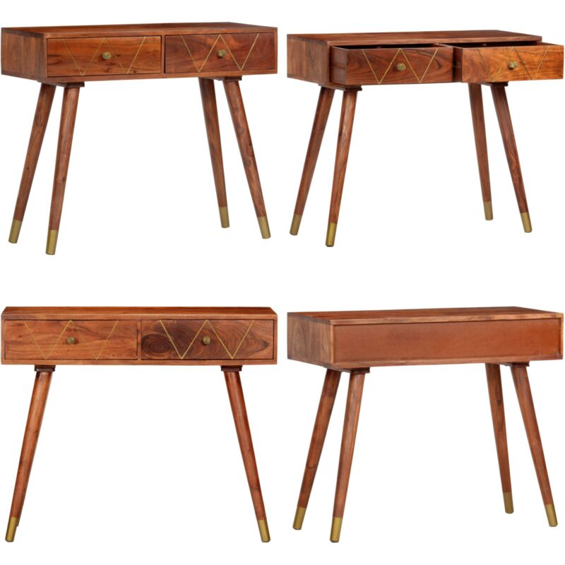 Vidaxl - Table console 90x35x76 cm Bois d'acacia massif - Table Basse - Table D'appoint - Console - Meubles Rustiques - Mobilier Acacia - Home &