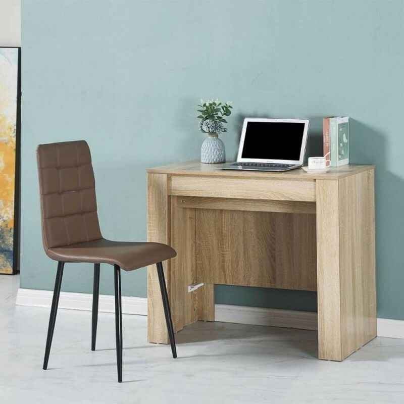 Toscohome - Table console couleur chêne extensible à 3 mètres 90x50 cm - Ofelia