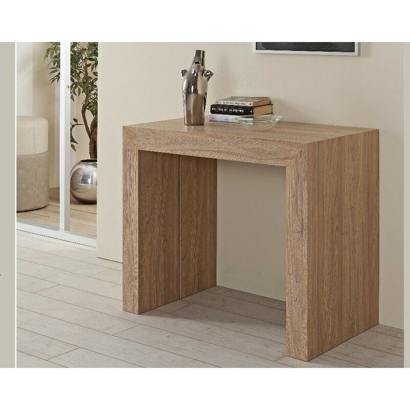 Toscohome - Table console à rallonge 50x90 cm orme - Audace