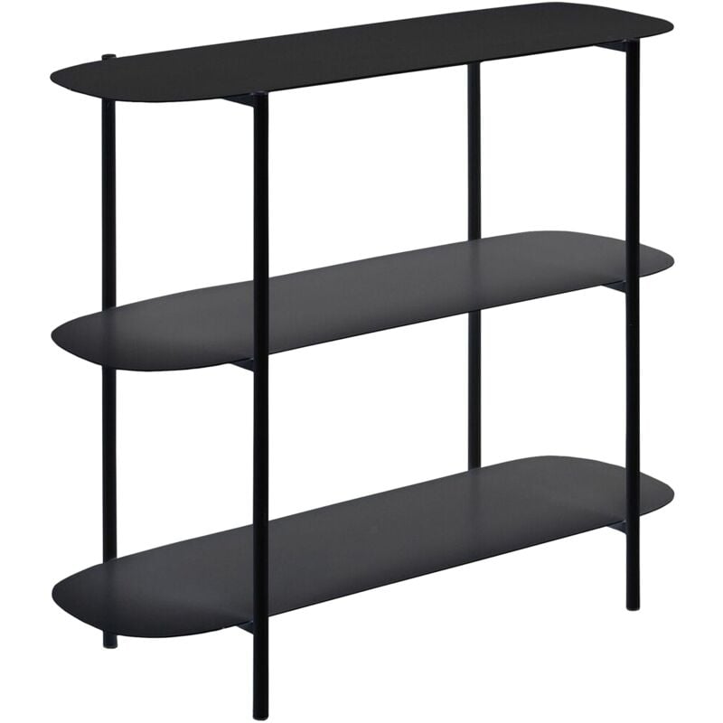 Table console acier 70 x 90 x 32 cm noir