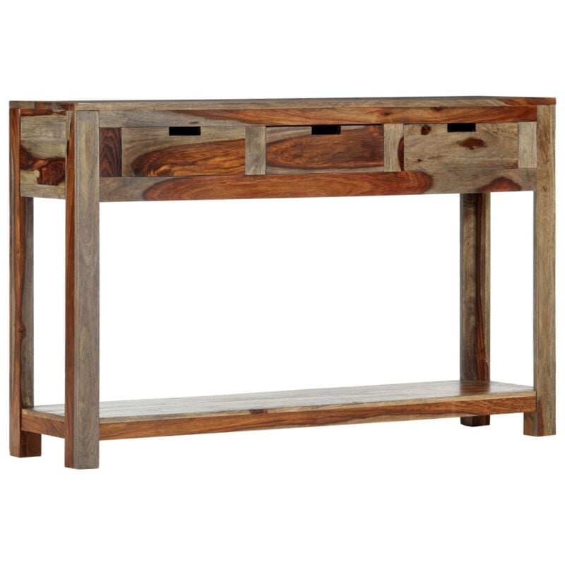 Vidaxl - Table de console avec 3 tiroirs 120x30x75 cm en bois massif avec design élégant
