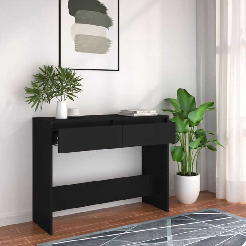 Vidaxl - Table console noir 100x35x76,5 cm bois d'ingénierie