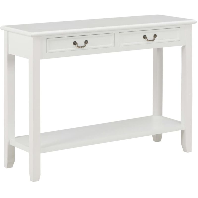 Couleur Blanc 60x30x60cm, Blanc, 1 Panneau Pliant Table de Rangement Étroite en Bois Table de Console 60 x 30 x 60 cm avec 2 Étagères Table d/'Appoint pour Salon