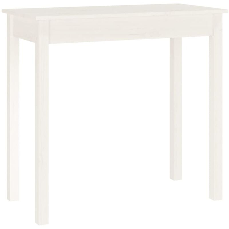Vidaxl - Table console Blanc 80x40x75 cm Bois massif de pin