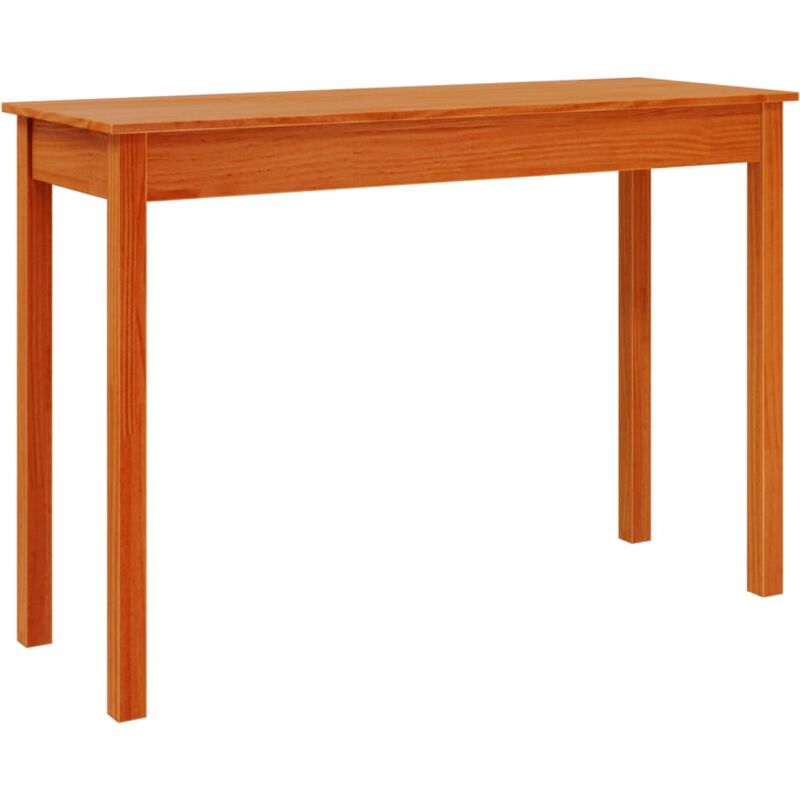 Table console marron miel 110x40x75 cm bois massif de pin