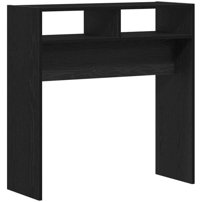 Vidaxl - Table Console Chêne Noir - 78x30x80 cm - Fabriquée en Bois d'Ingénierie