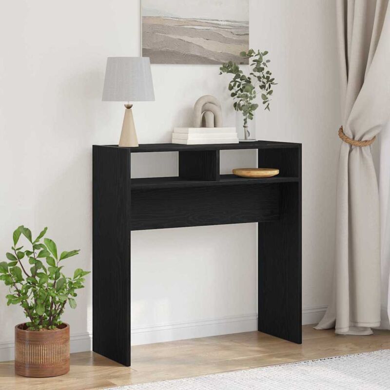 Table console Chêne noir 78 x 30 x 80 cm Bois d'ingénierie Vidaxl