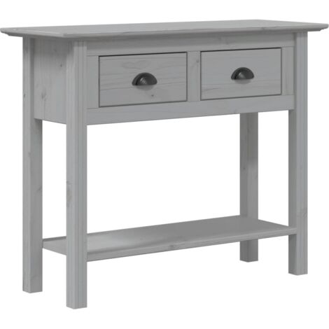 Table console BODO gris 90x34,5x73 bois de pin massif