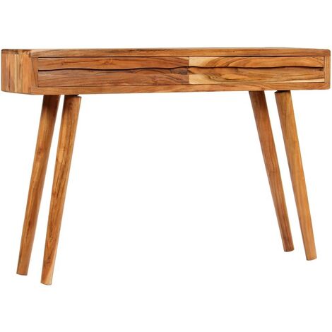 Table console Bois d'acacia avec tiroirs sculptés 118x30x80 cm