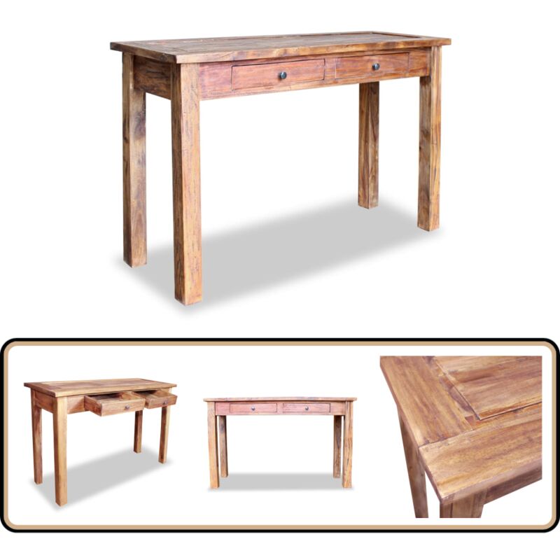 Vidaxl - Table console bois d'acajou massif 123x42x75 cm - Table Basse - Meuble Rustique - Table Console - Table D'appoint - Bois Acajou