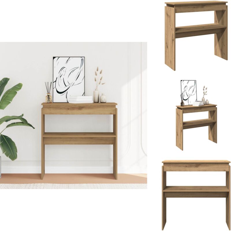 Vidaxl - Table console chêne artisanal 80x30x80 cm bois d'ingénierie - Table Console - Tables Console - Bout De Canapé - Table De Canapé