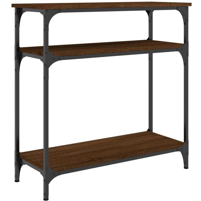 Vidaxl - Table console chêne marron 75x29x75 cm bois d'ingénierie