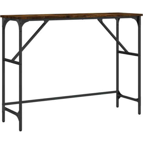 Table console chêne fumé 100x32x75 bois d'ingénierie