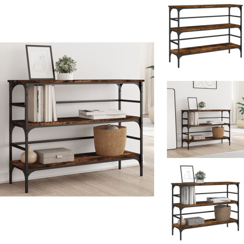 Vidaxl - Table console chêne fumé 100x32x75 cm bois d'ingénierie - Table Basse - Meuble D'entrée - Table D'appoint - Table Console - Mobilier Moderne