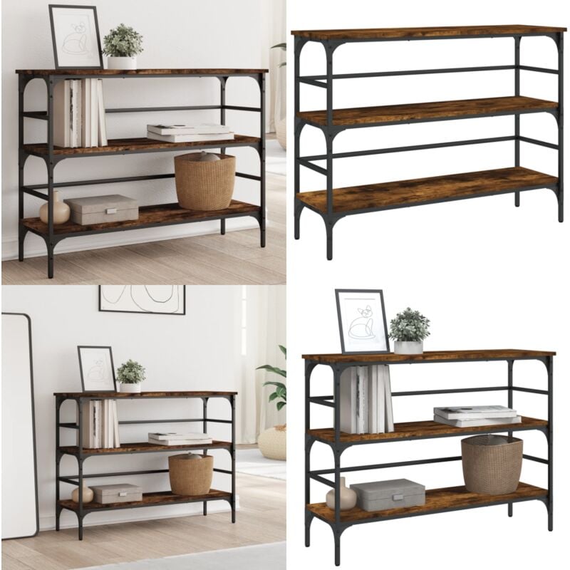 Vidaxl - Table console chêne fumé 100x32x75 cm bois d'ingénierie - Table Basse - Meuble D'entrée - Table D'appoint - Table Console - Mobilier Moderne