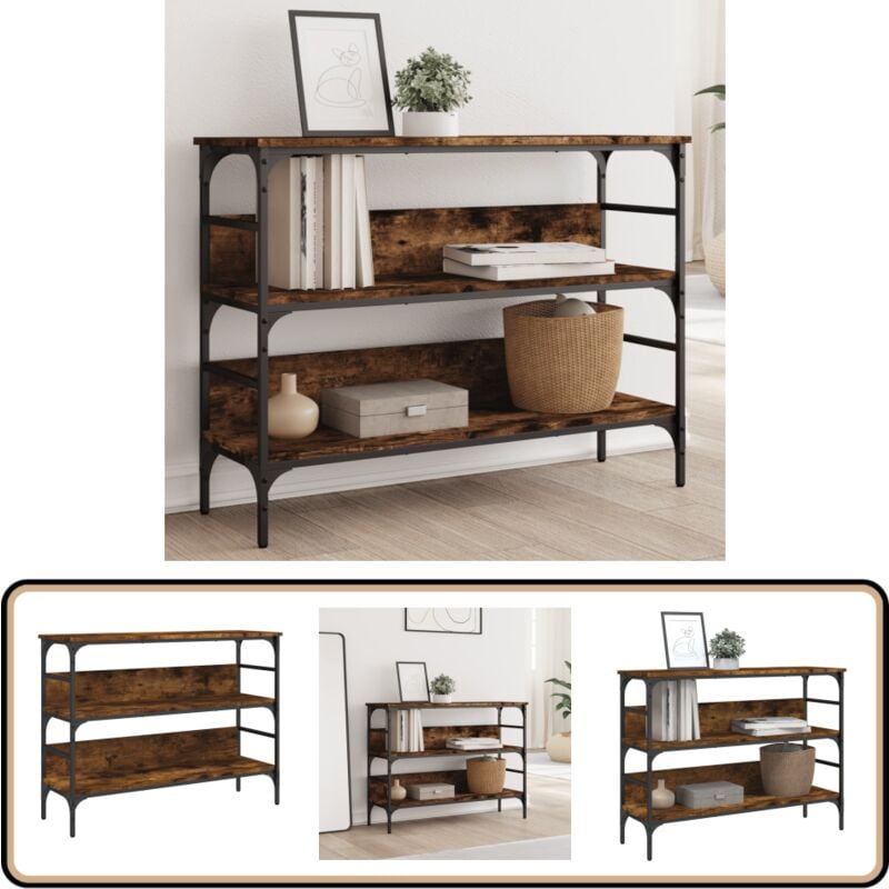 Vidaxl - Table console chêne fumé 100x32x75 cm bois d'ingénierie - Table Basse - Table D'appoint - Meuble D'entrée - Table Console - Mobilier