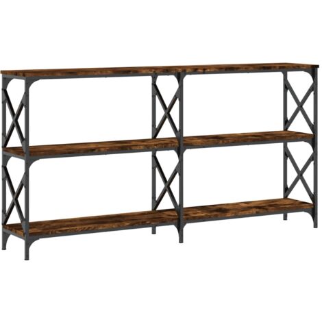 Table console chêne fumé 156x28x80,5 bois d'ingénierie