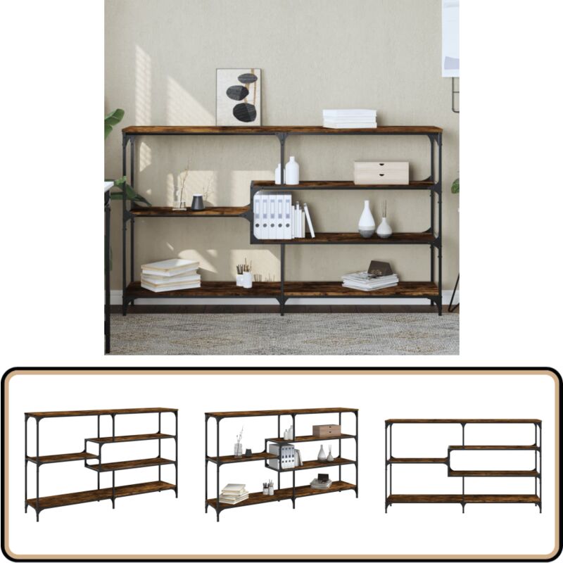 Vidaxl - Table console chêne fumé 160x32x95 cm bois d'ingénierie - Table Basse - Table D'appoint - Meuble D'entrée - Table Console - Mobilier