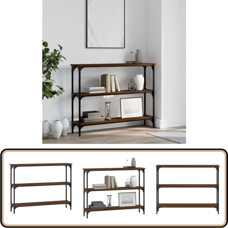 Vidaxl - Table console chêne marron 100x22,5x75 cm bois d'ingénierie - Table Basse - Table D'appoint - Meuble D'entrée - Table Console - Mobilier