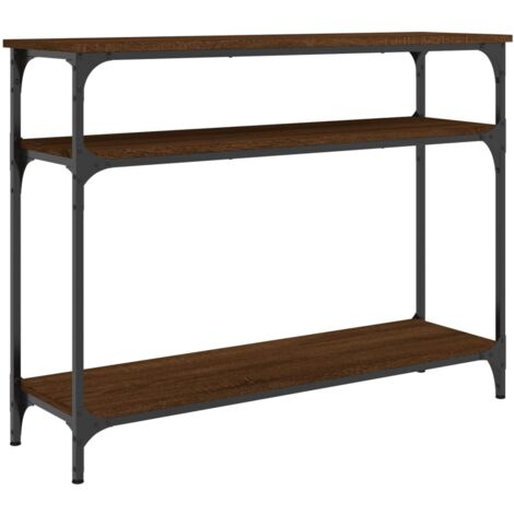 Table console chêne marron 100x29x75 bois d'ingénierie
