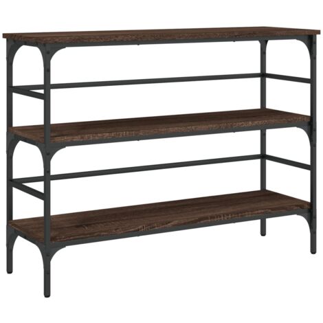 Table console chêne marron 100x32x75 bois d'ingénierie