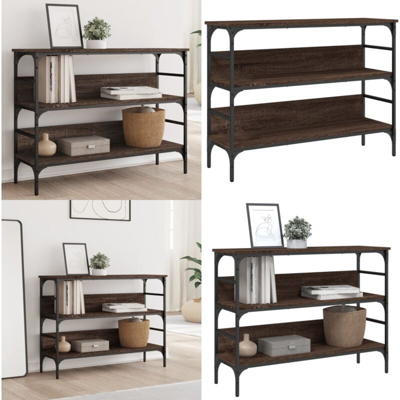 Vidaxl - Table console chêne marron 100x32x75 cm bois d'ingénierie - Table Basse - Meuble D'entrée - Table D'appoint - Table Console - Table